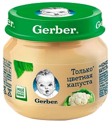 Пюре ГЕРБЕР цветная капуста ст/б 80г