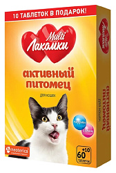 Лакомство для кошек МУЛЬТИЛАКОМКИ Активный питомец 70 таблеток