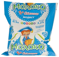 Молоко МОДЕСТ Детское Отличное бзмж 3.2% п/пак 500мл