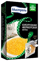 Кукурузная крупа МИСТРАЛЬ фермерская карт/уп 5*80г