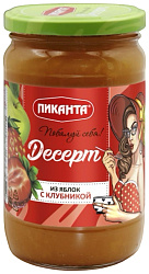 Десерт ПИКАНТА из яблок с клубникой ст/б 370г