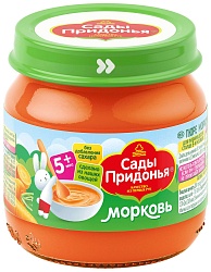 Пюре САДЫ ПРИДОНЬЯ морковь ст/б 80г