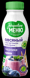 Овсяный продукт ЗДОРОВОЕ МЕНЮ с черникой 250мл