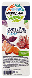 Коктейль МЕРИДИАН из морепродуктов в масле 200г