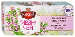 Чай МАЙСКИЙ Иван-чай чабрец черный 25пак
