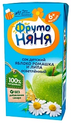 Напиток ФРУТОНЯНЯ яблоко ромашка липа 0.2л