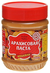 Паста ВЕГАН арахисовая кремовая 340г