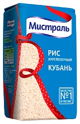 Рис МИСТРАЛЬ Кубань круглозерный белый м/у 900г