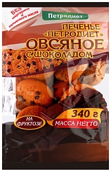 Печенье ПЕТРОДИЕТ овсяное с шоколадом на фруктозе 340г