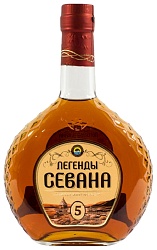 Коньяк ЛЕГЕНДЫ СЕВАНА 5 лет 40% ст/б 0.5л