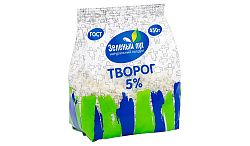 Творог ЗЕЛЕНЫЙ ЛУГ бзмж 5% 450г