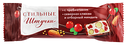 Нуга СТИЛЬНЫЕ ШТУЧКИ миндаль клюква в шоколадной глазури 60г