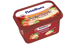 Сыр плавленый ПЛАВЫЧ с ветчиной бзмж 50% ванна 400г