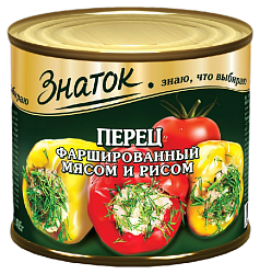 Перец ЗНАТОК фаршированный мясом и рисом ж/б 540г