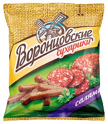 Сухарики ржаные ВОРОНЦОВСКИЕ салями 40г