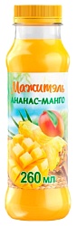 Напиток на сыворотке МАЖИТЕЛЬ ананас манго бзмж 0.04% пэт 270г