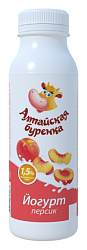 Йогурт АЛТАЙСКАЯ БУРЕНКА с персиком бзмж 1.5% 300г