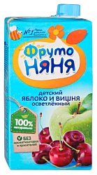 Нектар ФРУТОНЯНЯ яблоко вишня осветленный т/пак 0.5л