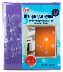 Штора в ванну ЕВА 3D 180*180см арт.505943