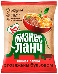 Лапша б/п БИЗНЕС ЛАНЧ яичная с говяжьим бульоном 60г