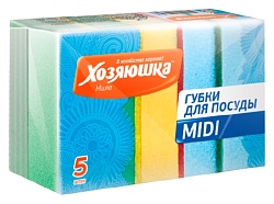 Губка для посуды ХОЗЯЮШКА МИЛА Миди 5шт