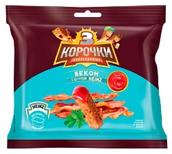 Сухарики ТРИ КОРОЧКИ бекон кетчуп 85г