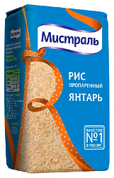 Рис МИСТРАЛЬ Янтарь пропаренный м/у 900г