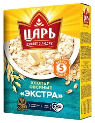 Овсяные хлопья ЦАРЬ экстра карт/уп 400г