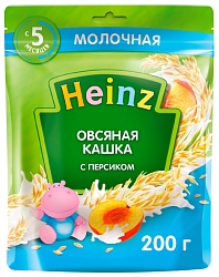 Каша ХАЙНЦ овсяная персик молочная бзмж п/пак 200г