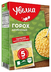 Горох УВЕЛЬСКИЕ КРУПЫ дробленный карт/уп 5*100г