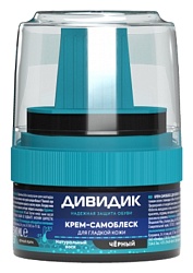 Крем-блеск для обуви ДИВИДИК в банке с губкой черный 55мл
