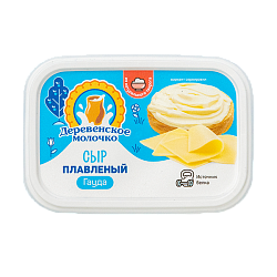 Сыр плавленый ДЕРЕВЕНСКОЕ МОЛОЧКО Гауда бзмж 35% 180г