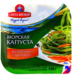 Салат из морской капусты САНТА БРЕМОР по-корейски с морковью 150г