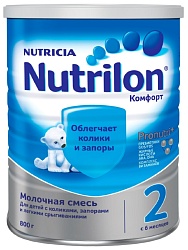 Смесь НУТРИЛОН Комфорт 2 бзмж ж/б 800г