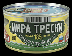 Икра трески ВКУСНЫЕ КОНСЕРВЫ ж/б ключ 185г
