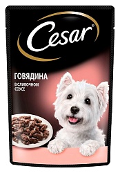 Корм для собак ЦЕЗАРЬ Говядина в сливочном соусе м/у 85г