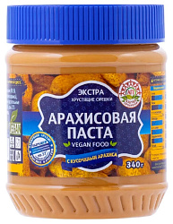 Паста АГЕНТ-ПРОДУКТ арахисовая с кусочками арахиса 340г