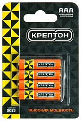 Батарейка КРЕПТОН АAА LR03 BP4 4шт