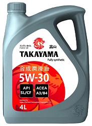 Масло моторное ТАКАЯМА SAE 5W-30 API SL/CF синтетика 4л