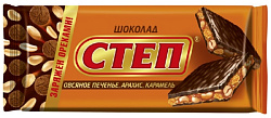 Шоколад СЛАВЯНКА Степ с овсяным печеньем арахисом и карамелью 100г