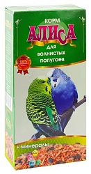 Корм для волнистых попугаев АЛИСА с минералами 450г