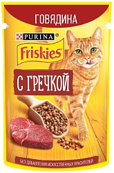 Корм для кошек ФРИСКИС Говядина гречка 75г