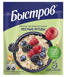 Каша БЫСТРОВ овсяная лесные ягоды м/у 40г