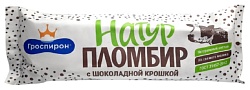 Мороженое ГРОСПИРОН Пломбир натуральный с шоколадной крошкой бзмж 450г