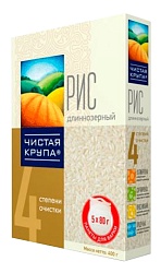 Рис ЧИСТАЯ КРУПА длиннозёрный карт/уп 5*80г