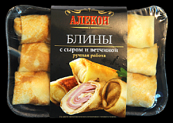 Блины АЛЕКОН с ветчиной и сыром 420г