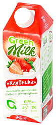 Напиток соевый ГРИН МИЛК клубника 0% 750мл