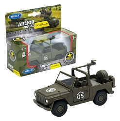 Игрушка ВЕЛЛИ военный автомобиль с пулеметом арт.99199