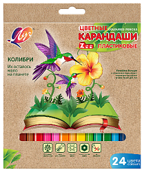 Карандаши восковые ЛУЧ Зоо 24цв