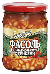 Фасоль ЗНАТОК с грибами ст/б 500г